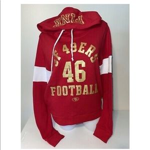 Pink Victoria Secret x NFL 49ers Hoodie